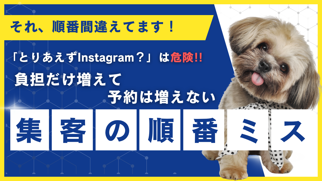 【ペット可宿向け】“とりあえずInstagram”が危険な理由｜集客の順番を間違える宿の末路