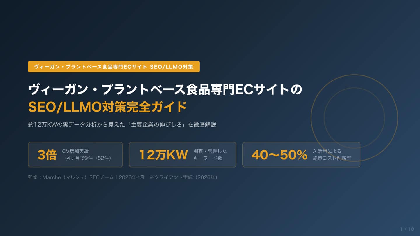 ヴィーガン・プラントベース食品専門ECサイトのSEO/LLMO対策完全ガイド