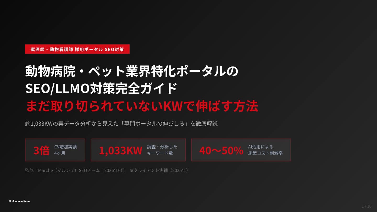 動物病院・ペット業界特化ポータルの SEO/LLMO対策完全ガイド