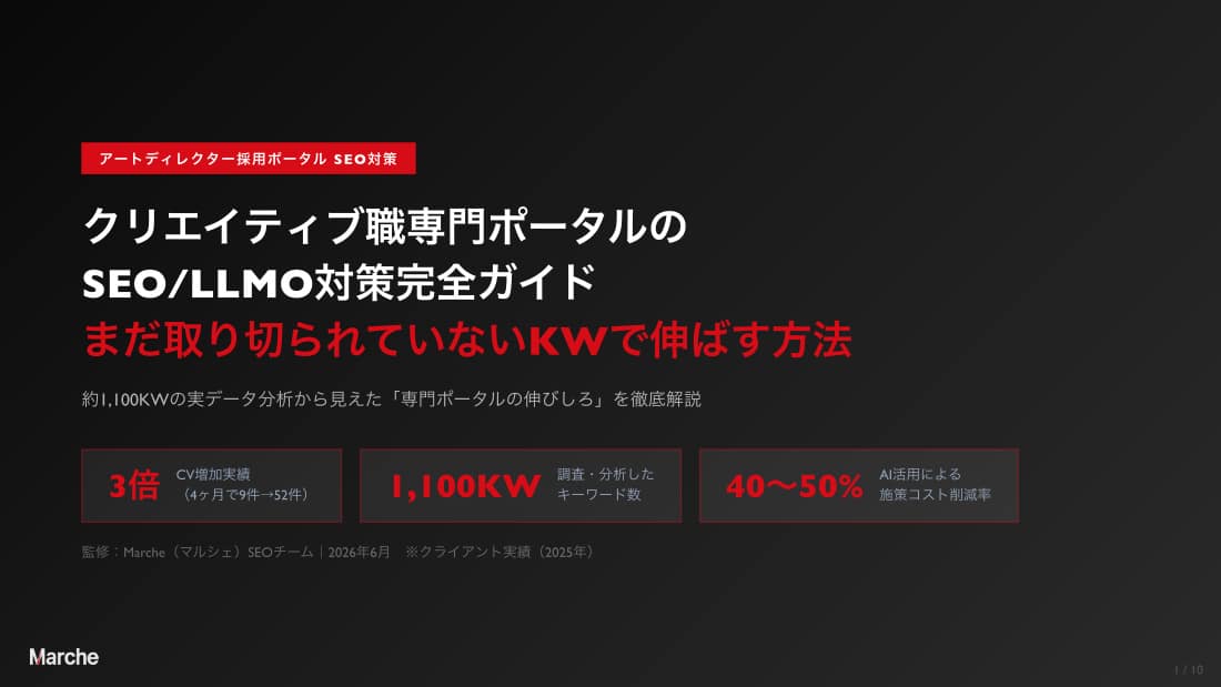 アートディレクター採用ポータル SEO/LLMO対策完全ガイド