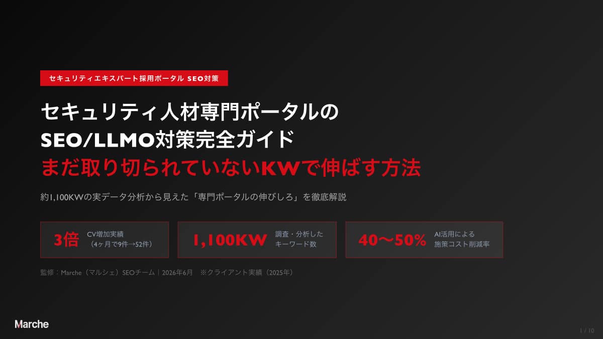 セキュリティエキスパート採用ポータル SEO/LLMO対策完全ガイド