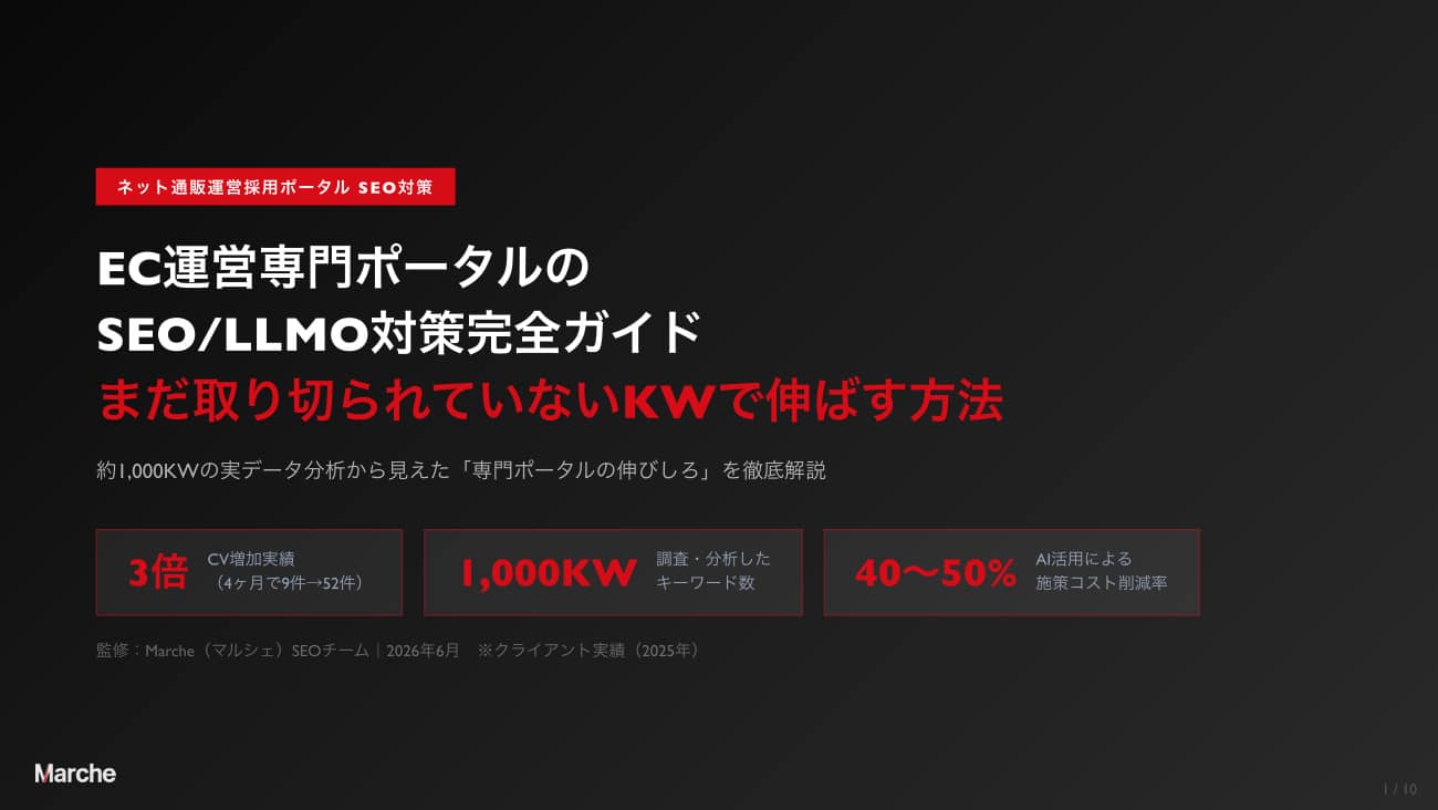 ネット通販運営採用ポータル SEO/LLMO対策完全ガイド