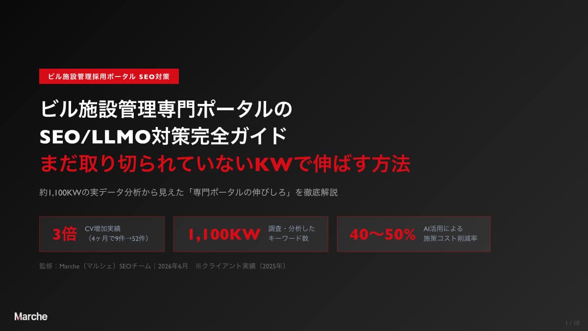 ビル施設管理採用ポータル SEO/LLMO対策完全ガイド