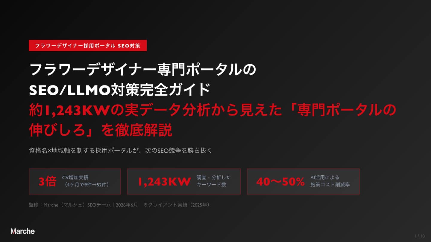 フラワーデザイナー 採用ポータルSEO完全ガイド