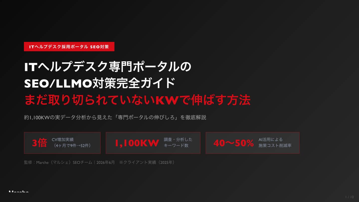 ITヘルプデスク 採用ポータルSEO完全ガイド