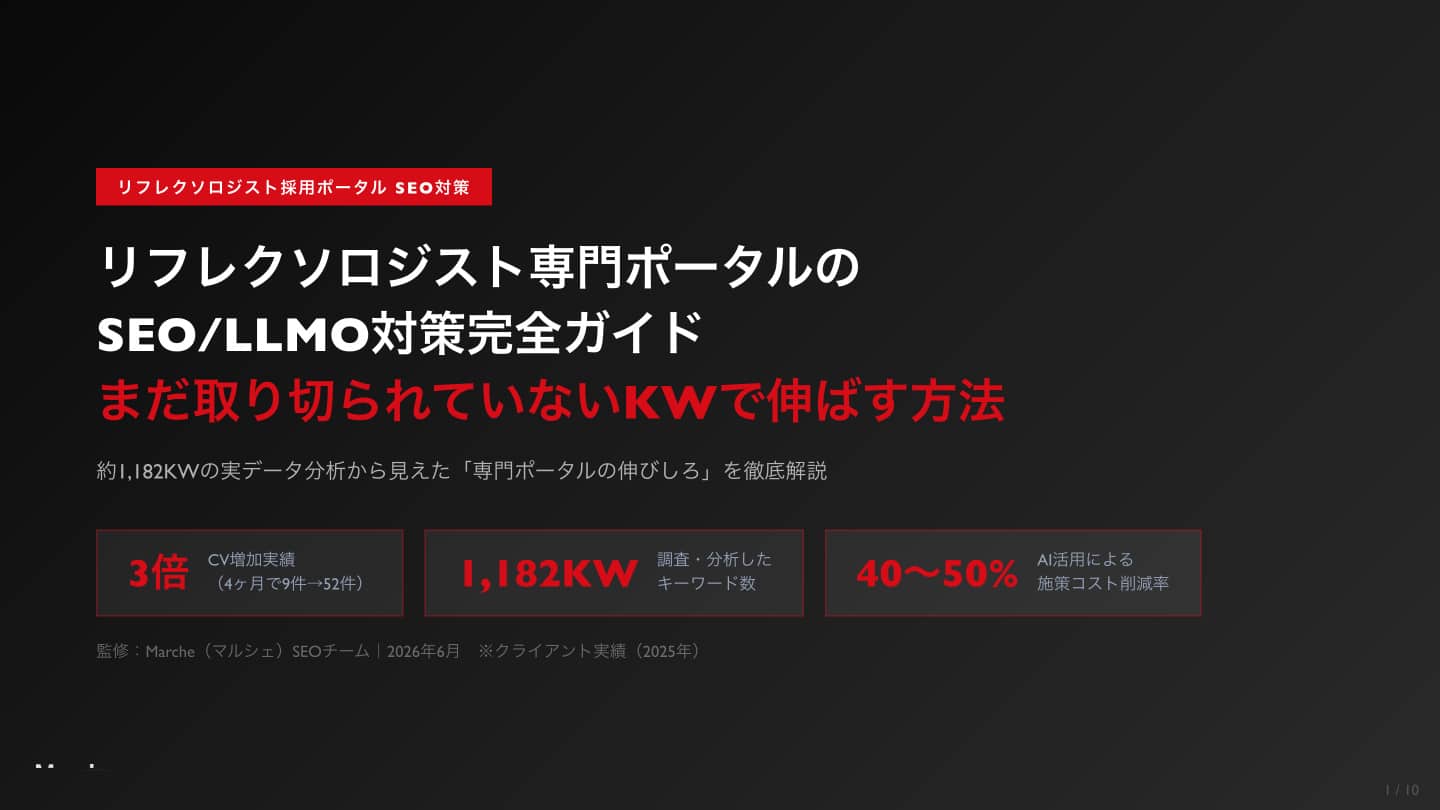 リフレクソロジスト 採用ポータルSEO完全ガイド