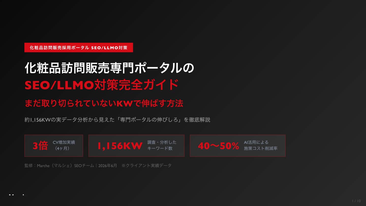 化粧品訪問販売専門ポータルのSEO/LLMO対策完全ガイド