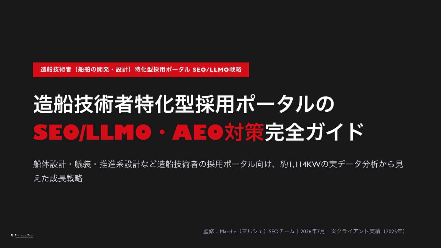 造船技術者特化型採用ポータルのSEO/LLMO・AEO対策完全ガイド